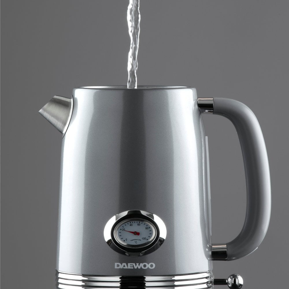 Daewoo Denver Kettle 1.5L 3KW – Smoked Grey - SDA2747GE Electric Kettles Eurosonic Group Limited (AIS) Brand_Daewoo CarlR Collections_Kettles Daewoo Electric Kettles Kettle Kettles Kitchen Kitchen Appliances Kitchenware Nov25 Product Type_Kettles