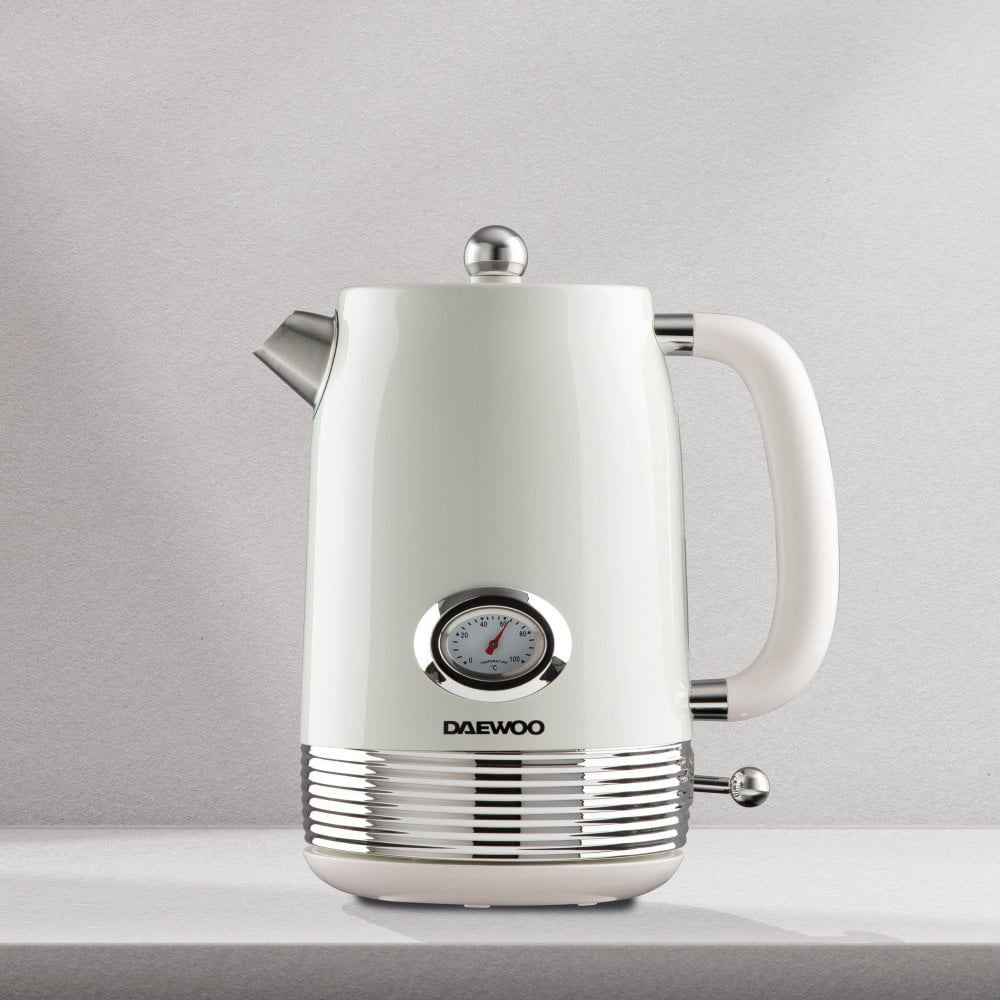 Daewoo Denver Kettle 1.5L 3KW – Buttermilk - SDA2745GE Electric Kettles Eurosonic Group Limited (AIS) Brand_Daewoo CarlR Collections_Kettles Daewoo Electric Kettles Kettle Kettles Kitchen Kitchen Appliances Kitchenware Nov25 Product Type_Kettles