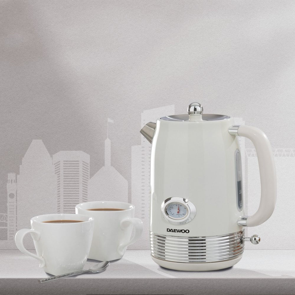 Daewoo Denver Kettle 1.5L 3KW – Buttermilk - SDA2745GE Electric Kettles Eurosonic Group Limited (AIS) Brand_Daewoo CarlR Collections_Kettles Daewoo Electric Kettles Kettle Kettles Kitchen Kitchen Appliances Kitchenware Nov25 Product Type_Kettles