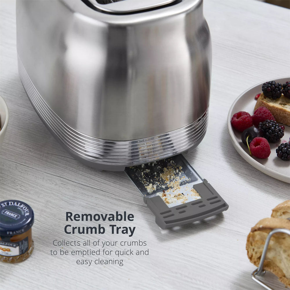 Swan Retro Revive 2 Slice Toaster – Stainless Steel - ST19028SS Toasters R K Wholesale Ltd (AIS) Brand_Swan CarlR Collections_Toasters Oct25 Product Type_2 Slice Toasters Swan Swan Retro Toaster Toasters