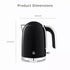 Swan Solace Jug Kettle 1.7L – Black - SK19026BL Electric Kettles R K Wholesale Ltd (AIS) Brand_Swan CarlR Collections_Kettles Electric Kettles Kettle Kettles Kitchen Kitchen Appliances Kitchenware Oct25 Product Type_Kettles Swan