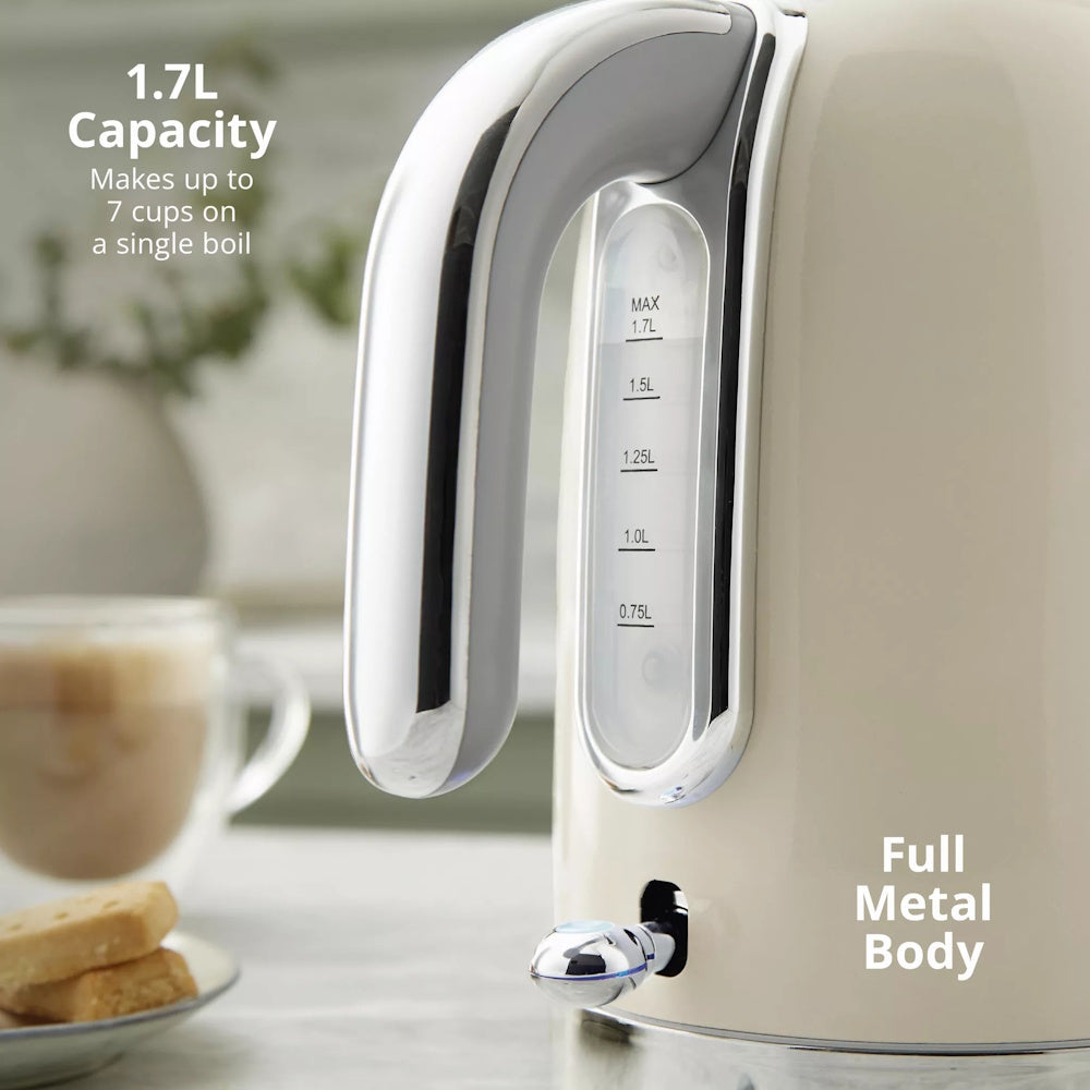 Swan Solace Jug Kettle 1.7L – Cream - SK19026CR Electric Kettles R K Wholesale Ltd (AIS) Brand_Swan CarlR Collections_Kettles Electric Kettles Kettle Kettles Kitchen Appliances Nov25 Product Type_Kettles Swan