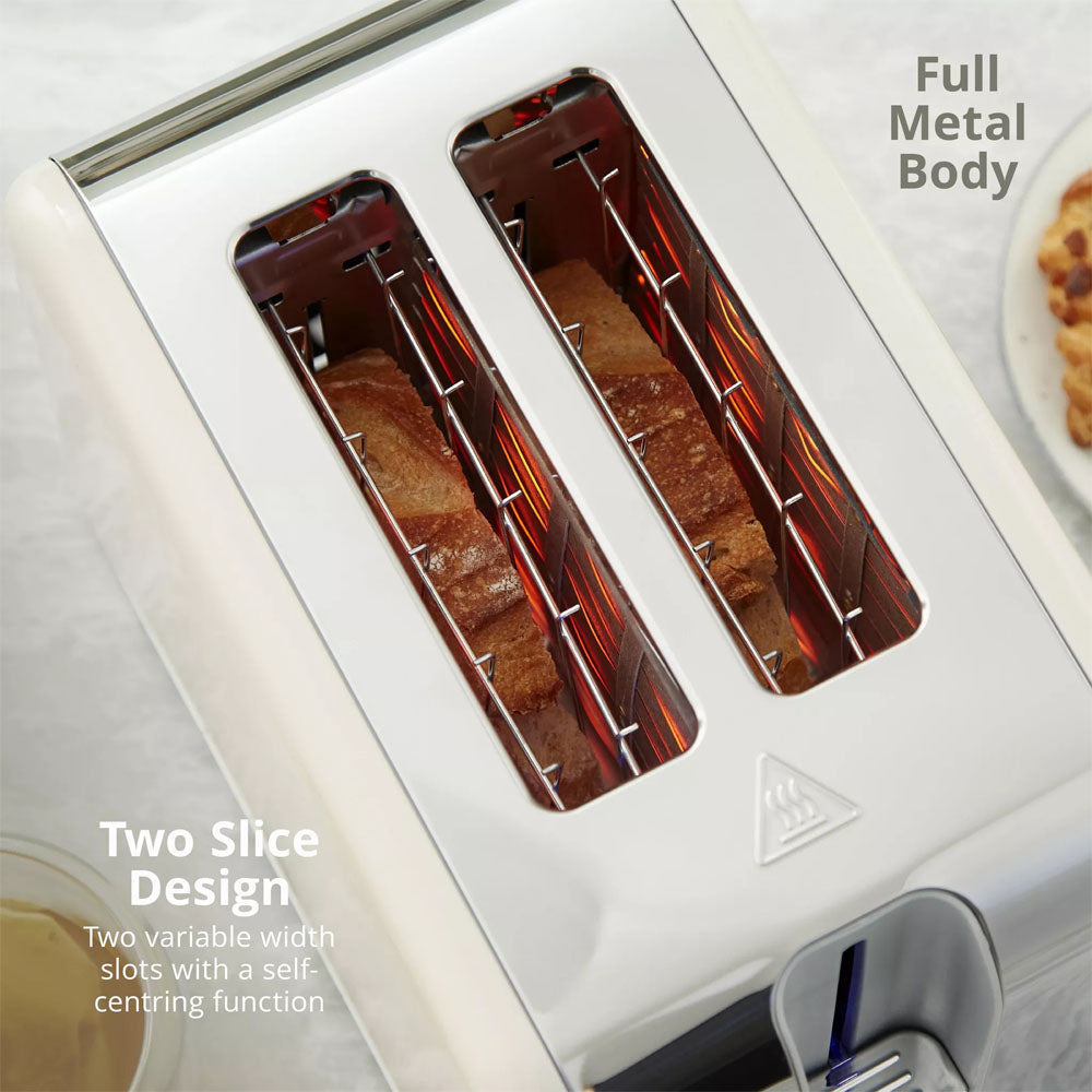 Swan Solace 2 Slice Toaster – Cream - ST19031CR Toasters R K Wholesale Ltd (AIS) Brand_Swan CarlR Collections_Toasters Kitchen Appliances Oct25 Product Type_2 Slice Toasters Swan Toaster Toasters