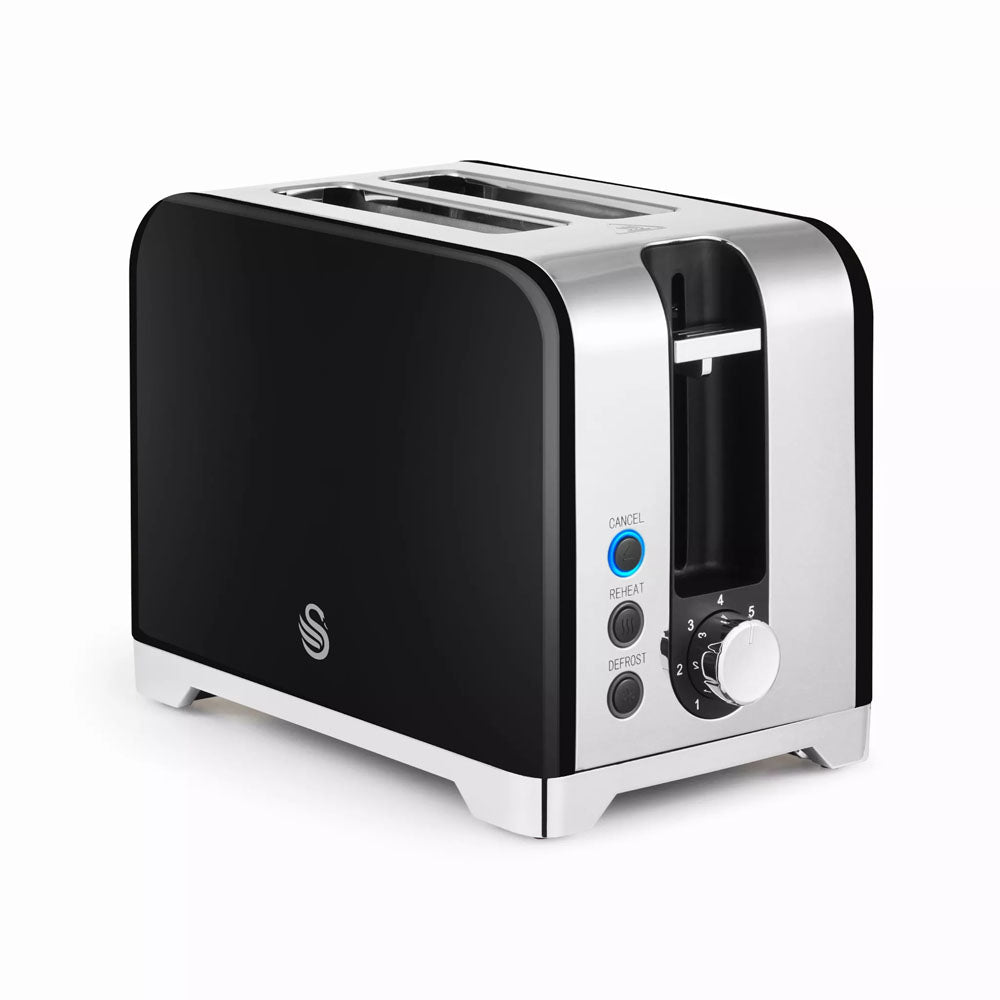 Swan Solace 2 Slice Toaster – White - ST19031WH Toasters R K Wholesale Ltd (AIS) Brand_Swan CarlR Collections_Toasters Kitchen Appliances Oct25 Product Type_2 Slice Toasters Swan Toaster Toasters