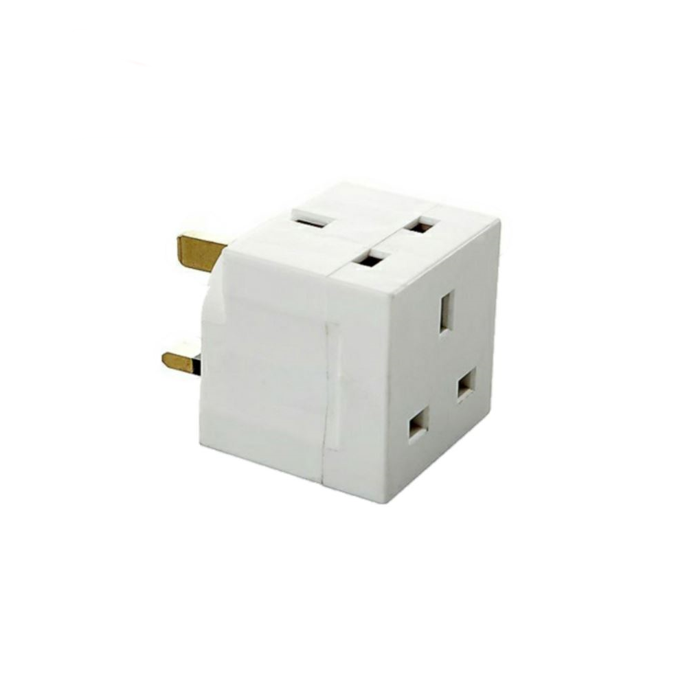 Fairway AD02 2 Way 13 Amp Adaptor 2 Way Adaptor Fairway Electrical 2 Way 2 Way Adaptor Adaptor Fairway Electrical Mar24 RobC white