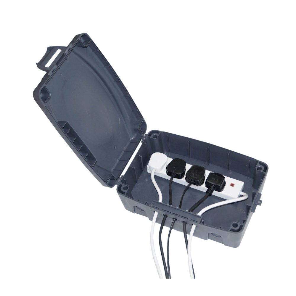 EAGLE E804B IP54 Outdoor Electrical Connection Box - GREY - Premium External Junction Box from Electrovision Ltd - Just $16.99! Shop now at W Hurst & Son (IW) Ltd