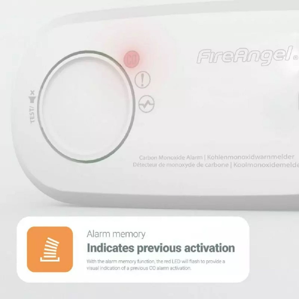 Fireangel FA3313-EUX10 Carbon Monoxide Alarm CO 10 Year Smoke Alarms Fire Angel Safety Technology Ltd Brand_FireAngel CO Alarm FireAngel Gas Jan25 Product Type_Smoke / CO Alarms RobC