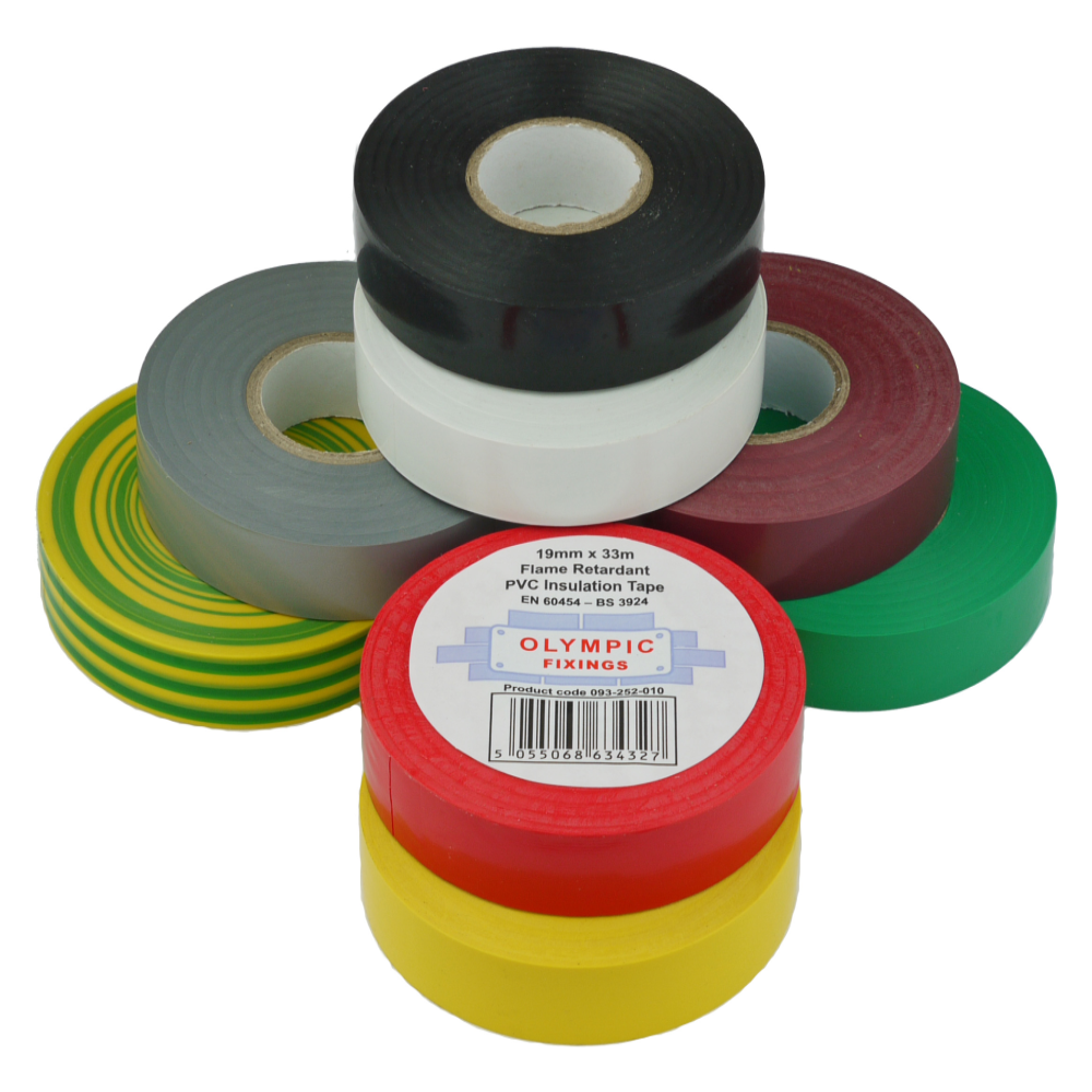 093-251-034  PVC Electrical Tape Green 20mtr x 19mm - Premium Electrical Tape from Olympic - Just $0.95! Shop now at W Hurst & Son (IW) Ltd