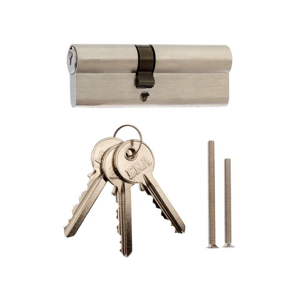 ERA 4081-52 Euro Profile Cylinder 40/50 Satin Window Locks ERA Products Ltd (NMBS) CarlR Collections_Door Locks / Bolts Door Locks Door Locks & Bolts Euro Profile Cylinder Feb25 Locks Product Type_Door Locks Product Type_Window Locks Window