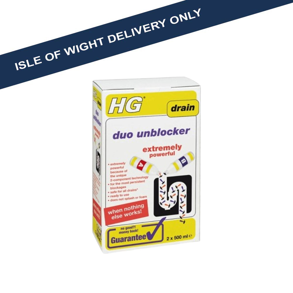 ** HG 343100106 Drain Duo Unblocker 2 x 500ml Drain Unblocking HG Brand_HG Cleaning Consumables Collections_Cleaning Consumables HG Home & Garden iow only iowonly Jul24 Not Google Product Type_Drain Unblocking RobC