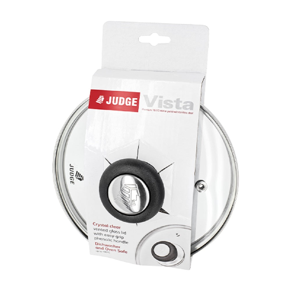 JUDGEJJL7 Vista Glass Lid 24cm Saucepans Horwood Ltd (AIS) Brand_Judge Feb25 Judge Judge Basics Judge Classic Judge Essentials Judge S/Steel Judge Vista RobC