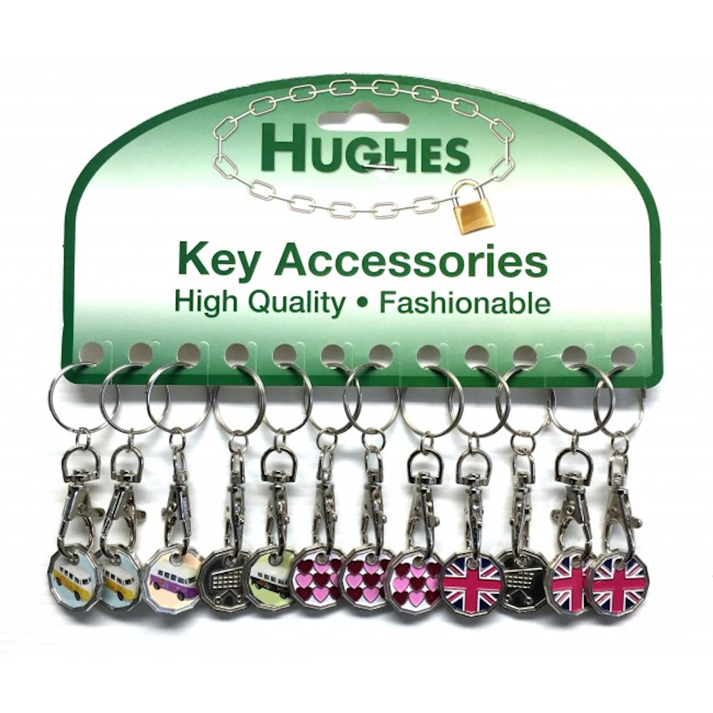 Hughes CSUN036 Trolley Token - Assorted Design - Premium Trolley Fob from Hughes - Just $1.10! Shop now at W Hurst & Son (IW) Ltd