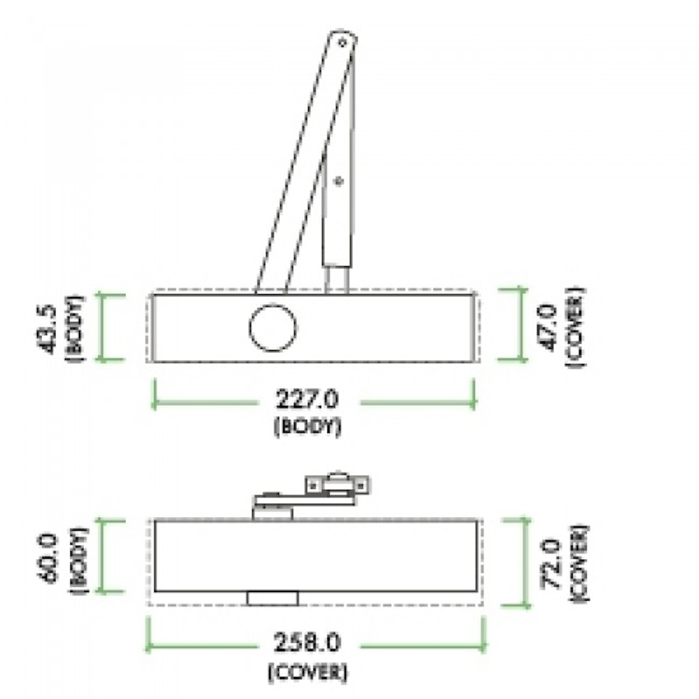 Hughes VDC0025 Vier Door Closer SIZE 2-5 - Silver Door Closers Hughes Closer Door Door Closer Google Product Hughes Hughes Wholesale Mar24 RobC Silver Size 2 VDC0025