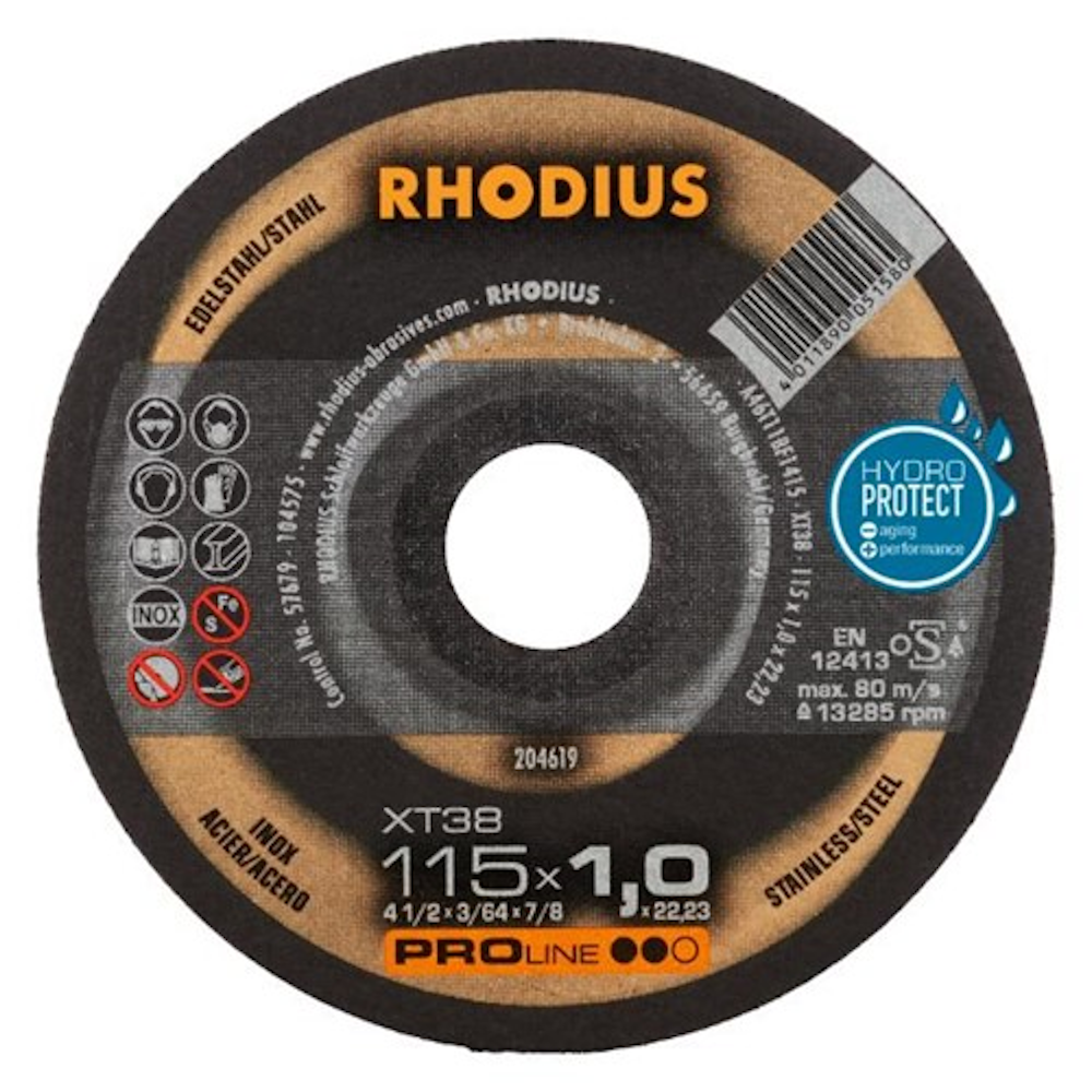 Rhodius XT20 Extra Thin Disc 115mm X 1 0mmm X 22mm - Premium Angle Grinder Discs from Brian Hyde Ltd - Just $2.20! Shop now at W Hurst & Son (IW) Ltd