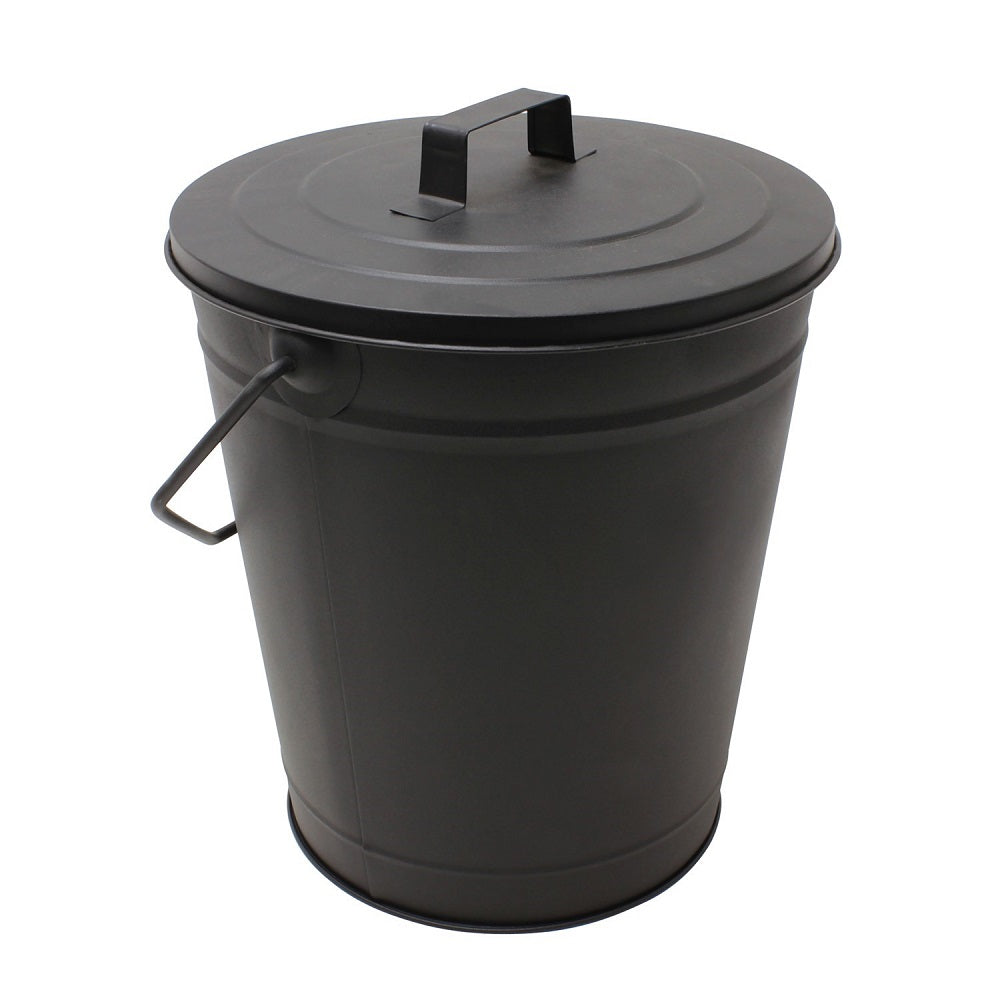 CHARWOOD Coal & Ash Bucket with Lid – Black - 11-317 Fire Baskets / Bowls JVL Products Ltd 12deals bucket Feb25 Fire Kindling Bucket Product Type_Coal Hods / Buckets Product Type_Fire Baskets / Bowls RobC
