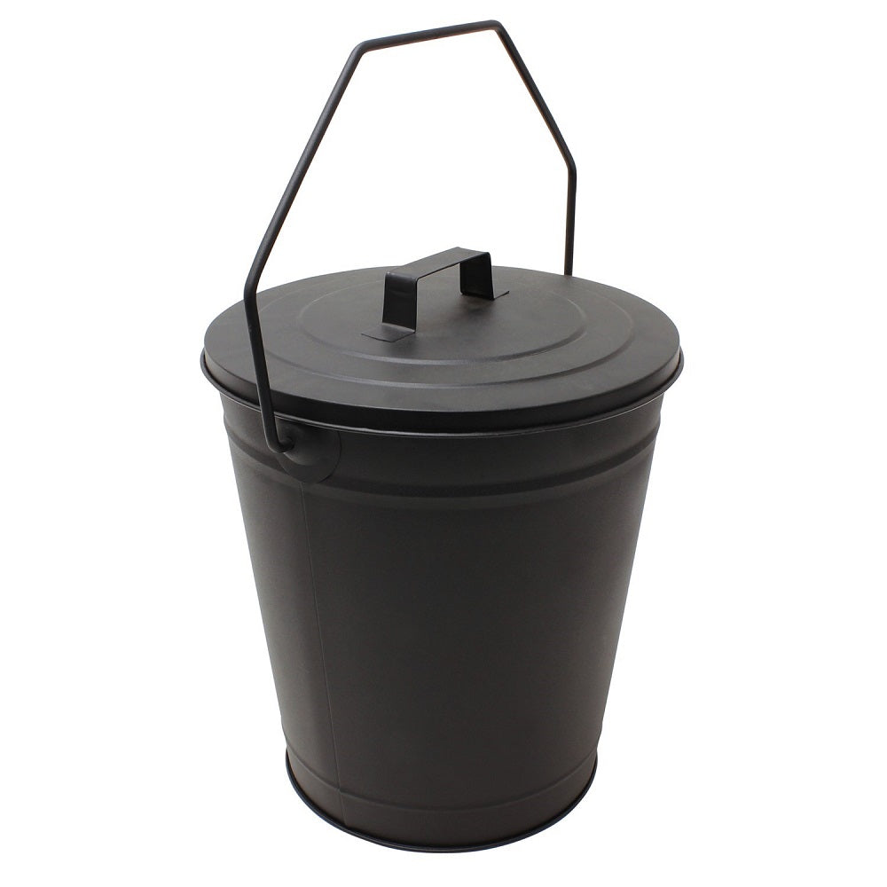 CHARWOOD Coal & Ash Bucket with Lid – Black - 11-317 Fire Baskets / Bowls JVL Products Ltd 12deals bucket Feb25 Fire Kindling Bucket Product Type_Coal Hods / Buckets Product Type_Fire Baskets / Bowls RobC