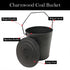 CHARWOOD Coal & Ash Bucket with Lid – Black - 11-317 Fire Baskets / Bowls JVL Products Ltd 12deals bucket Feb25 Fire Kindling Bucket Product Type_Coal Hods / Buckets Product Type_Fire Baskets / Bowls RobC