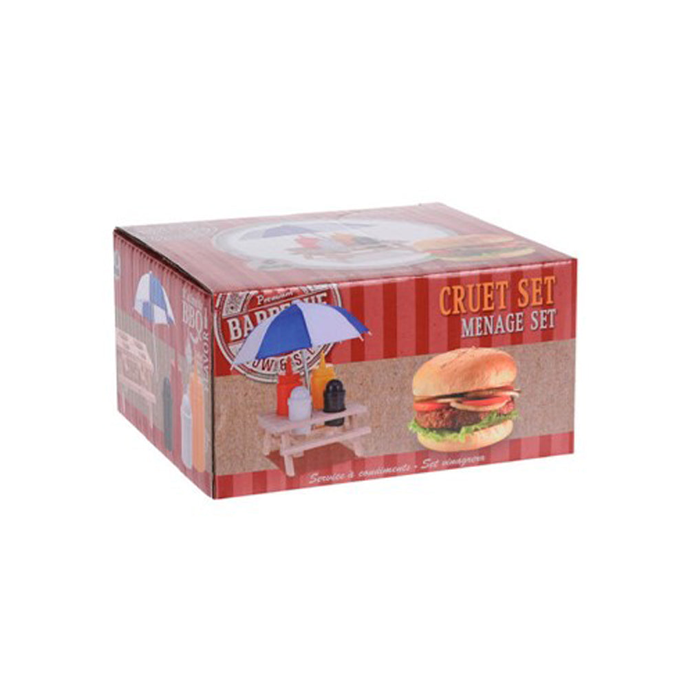 Wooden Table Condiment Set 6pc - 170429500 Kitchenware Koopman International UK Ltd (AIS) aug25 Brand_Koopman CarlR Kitchen & Dining Kitchen Tools & Utensils Kitchenware Koopman