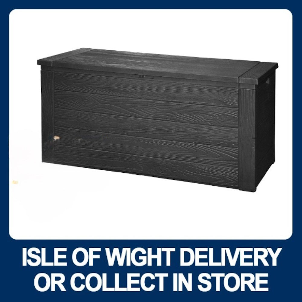 Woody Y54400980 Plastic Storage Box Black - 120x46x58cm Garden Storage Koopman April24Leaflet Brand_Koopman CarlR Collections_Sheds / Storage free delivery iowonly Koopman Mar23 Not Google Product Type_Garden Storage Restricted