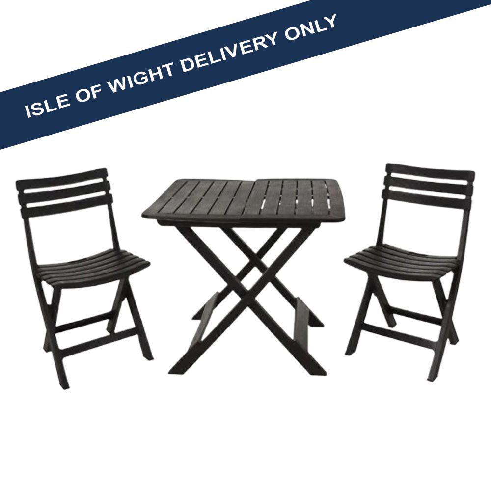 Camping Set Anthracite- 2 Chairs and Table - 42981530