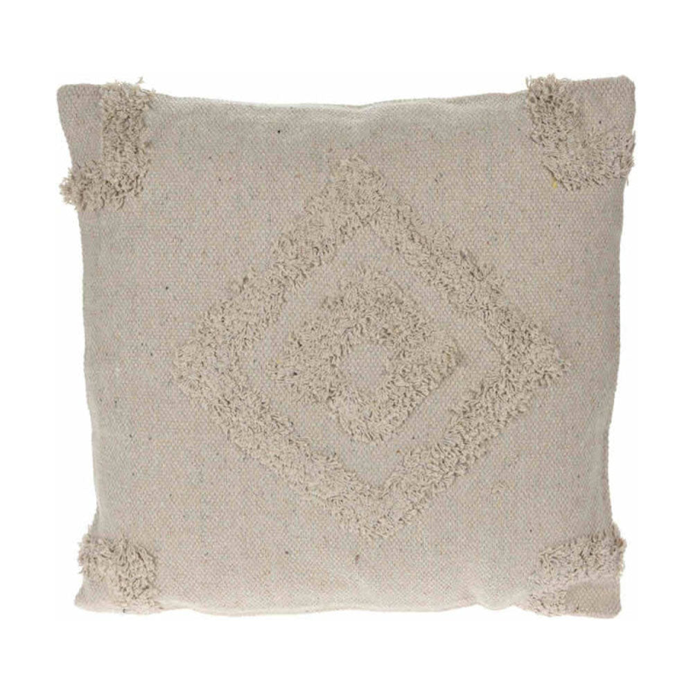 Koopman Neutral Tufted Cushion 45 x 45cm - A35833000 Cushions Koopman International UK Ltd (AIS) autumnal charm Brand_Koopman CarlR Collections_Home Interiors Decor & Giftware Home Home and Gifts Home Interiors Koopman Product Type_Cushions etc. sep25