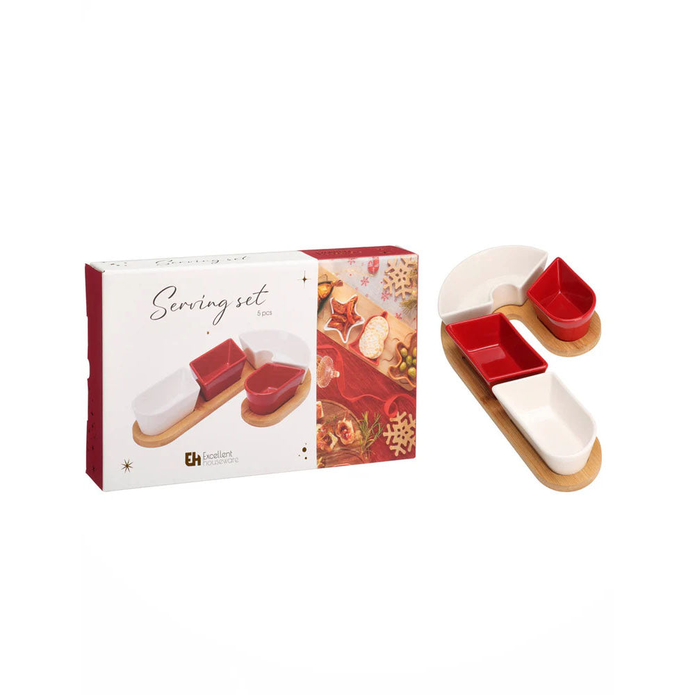XMAS CANDY CANE NIBBLES SERVING SET Christmas Tableware Koopman International UK Ltd (AIS) All Things Christmas Brand_Koopman CarlR Christmas Christmas Novelty Christmas Party Christmas Products Christmas Tableware Collections_All Things Christmas Koopman More Christmas Tableware Oct25 Product Type_Christmas Tableware Xmas