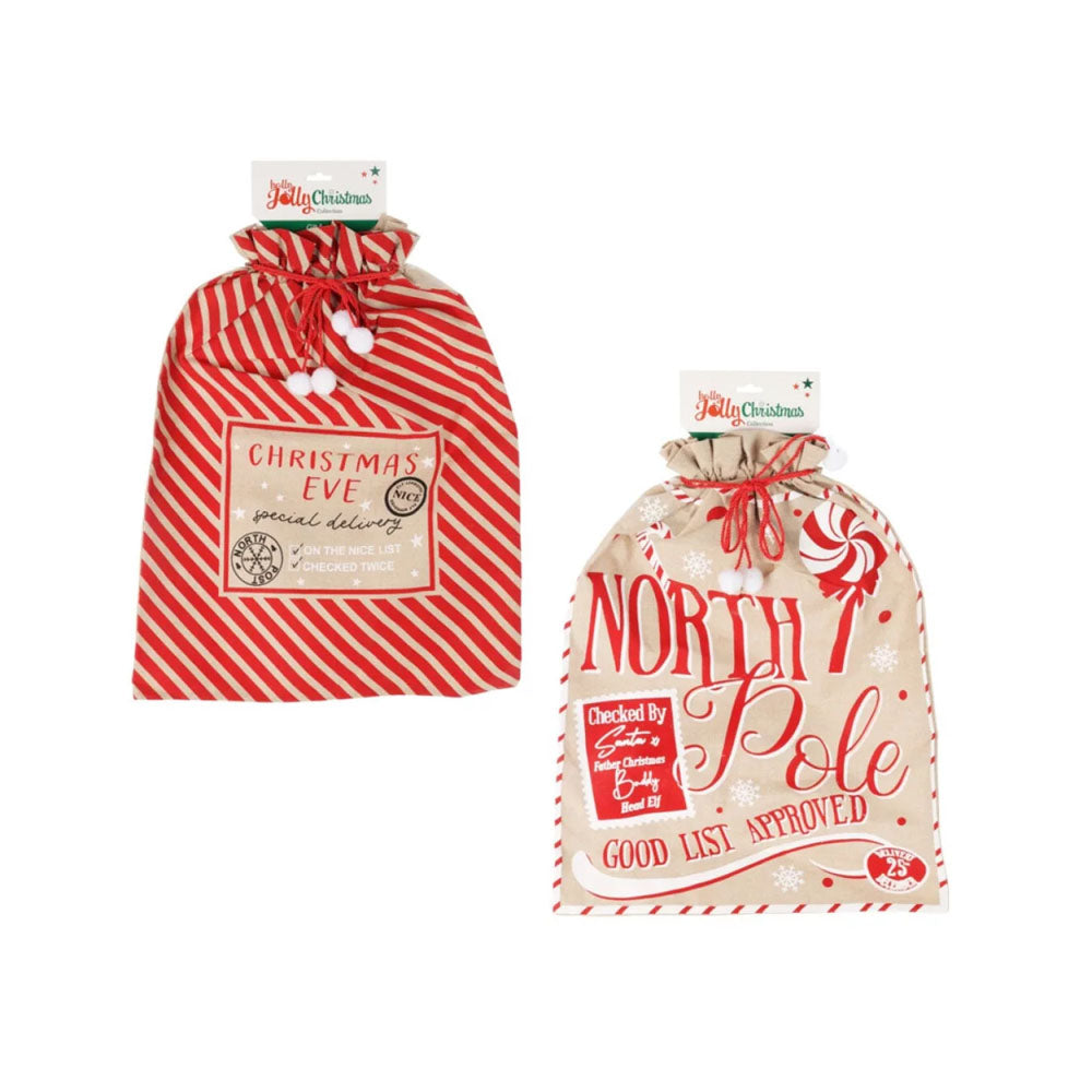 Christmas Present Sack – Assorted Designs - AAO400030 Stockings / Sacks Koopman International UK Ltd (AIS) All Things Christmas Brand_Koopman CarlR Christmas Christmas Decorations Christmas Essentials Christmas Gifts Christmas Novelty Christmas Products Collections_All Things Christmas Koopman More Christmas Decorations Oct25 Product Type_Christmas Decorations Product Type_Stockings / Sacks Sacks / Stockings Xmas