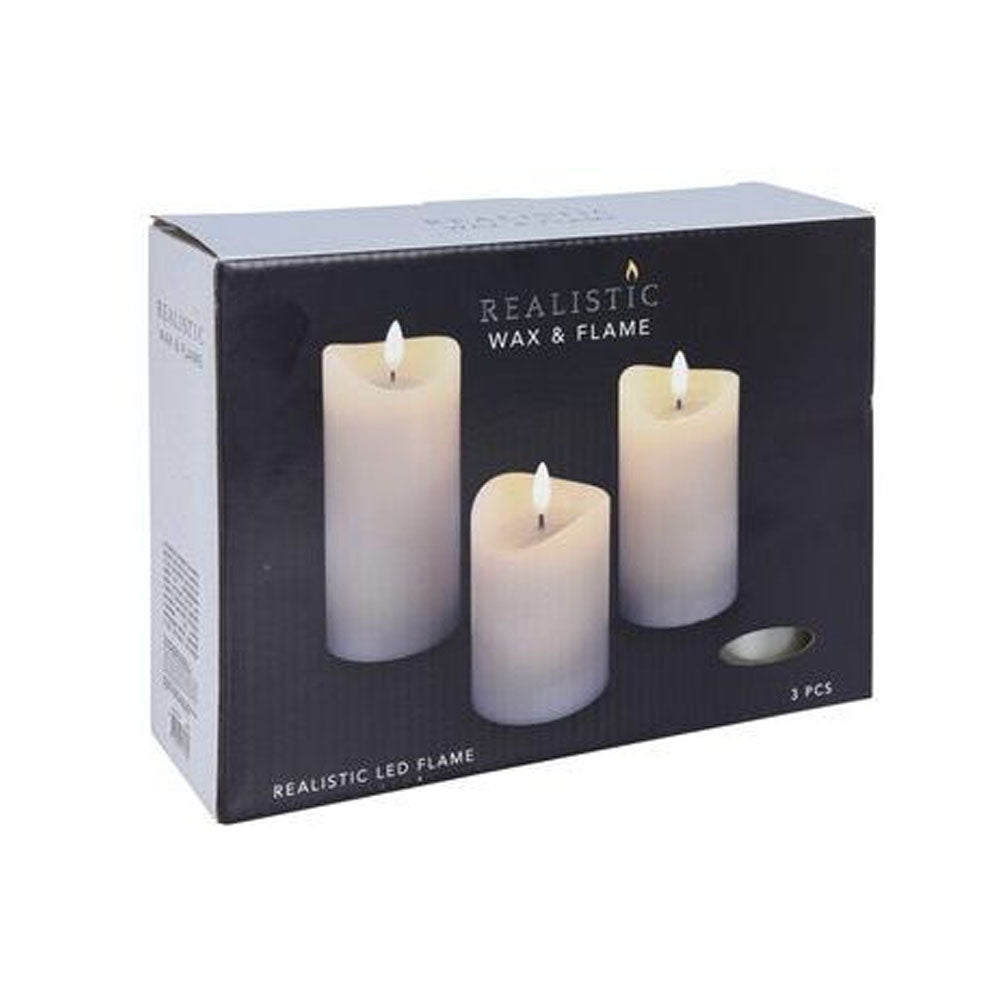 LED Pillar Candle Set of 3 – Battery Operated - AX5432320 Candles Koopman International UK Ltd (AIS) All Things Christmas Brand_Koopman Candle candles CarlR Christmas Christmas Lights Christmas Products Collections_All Things Christmas Collections_Candles Decor & Giftware Koopman Oct25 Product Type_Candle Product Type_Candles Product Type_Christmas Lights