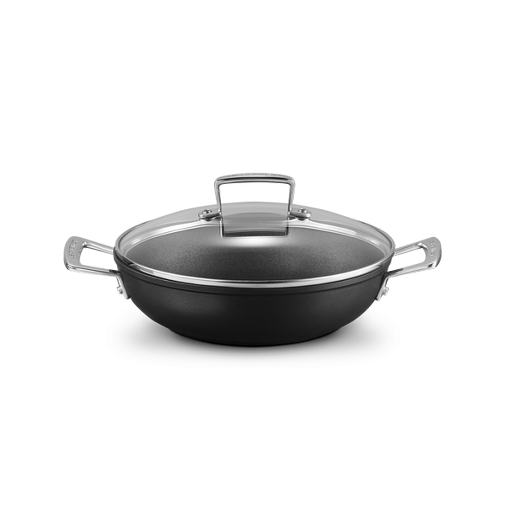 Le Creuset 51107280010502 Toughened Non-Stick Shallow Casserole with Glass Lid