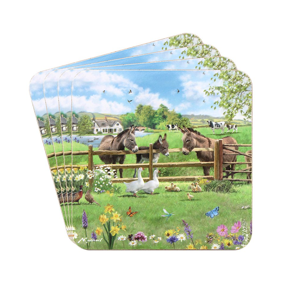 Lesser & Pavey LP95251 Donkey Coasters - Set of 4 - Premium Coasters from LESSER & PAVEY - Just $2.70! Shop now at W Hurst & Son (IW) Ltd
