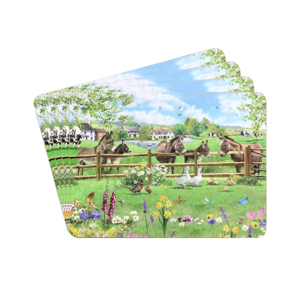 Lesser & Pavey LP95252 Donkey Placemats - Set of 4 - Premium Dining from LESSER & PAVEY - Just $8.50! Shop now at W Hurst & Son (IW) Ltd