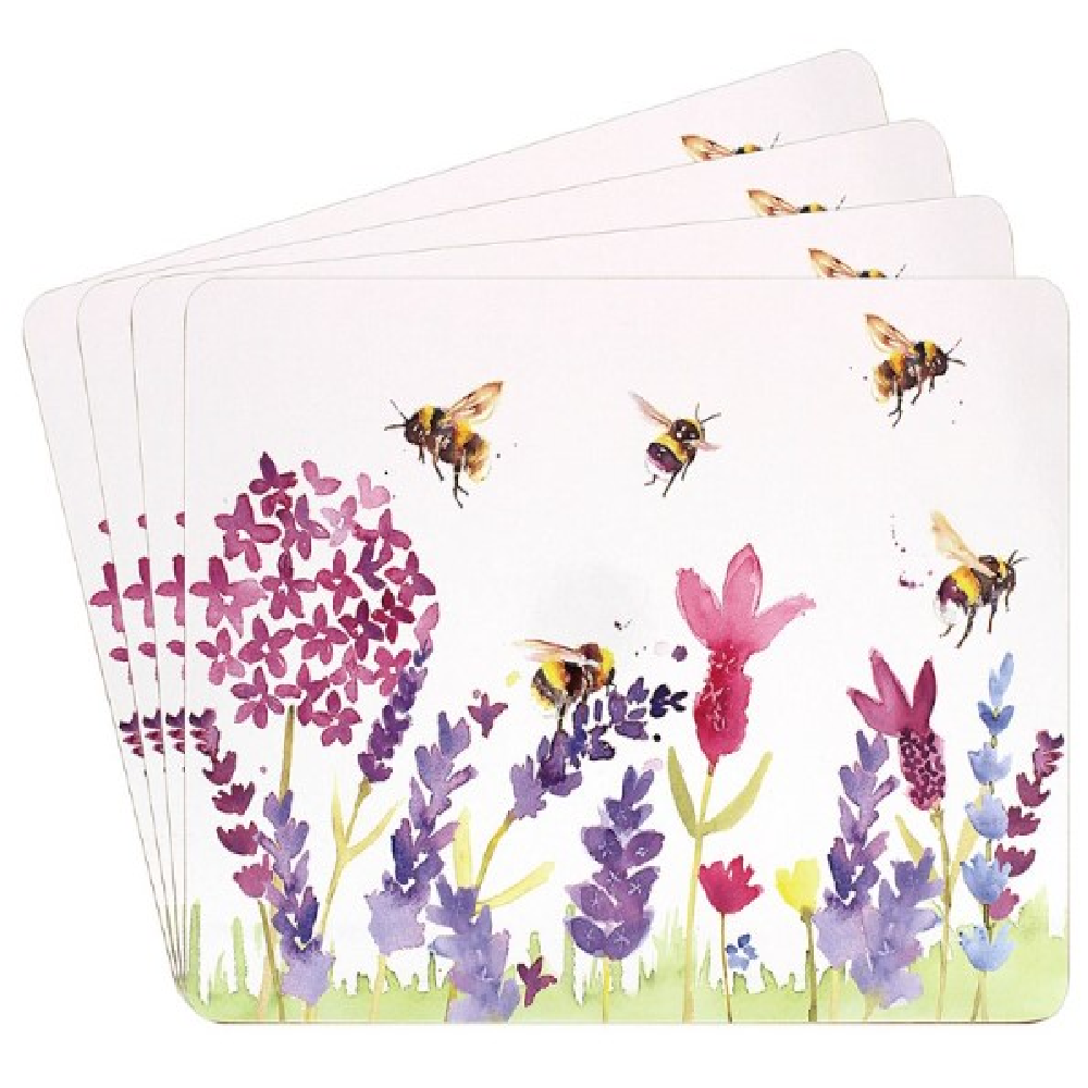 Lesser & Pavey LP95634 Lavender & Bees Placements Set of 4 - Premium Tray / Tablemats and Coasters from LESSER & PAVEY - Just $8.50! Shop now at W Hurst & Son (IW) Ltd