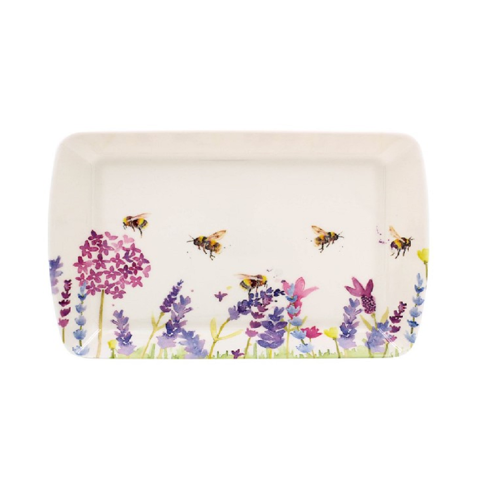 Lesser & Pavey LP95635 Lavender & Bees Tray - Small - Premium Trays from LESSER & PAVEY - Just $1.99! Shop now at W Hurst & Son (IW) Ltd