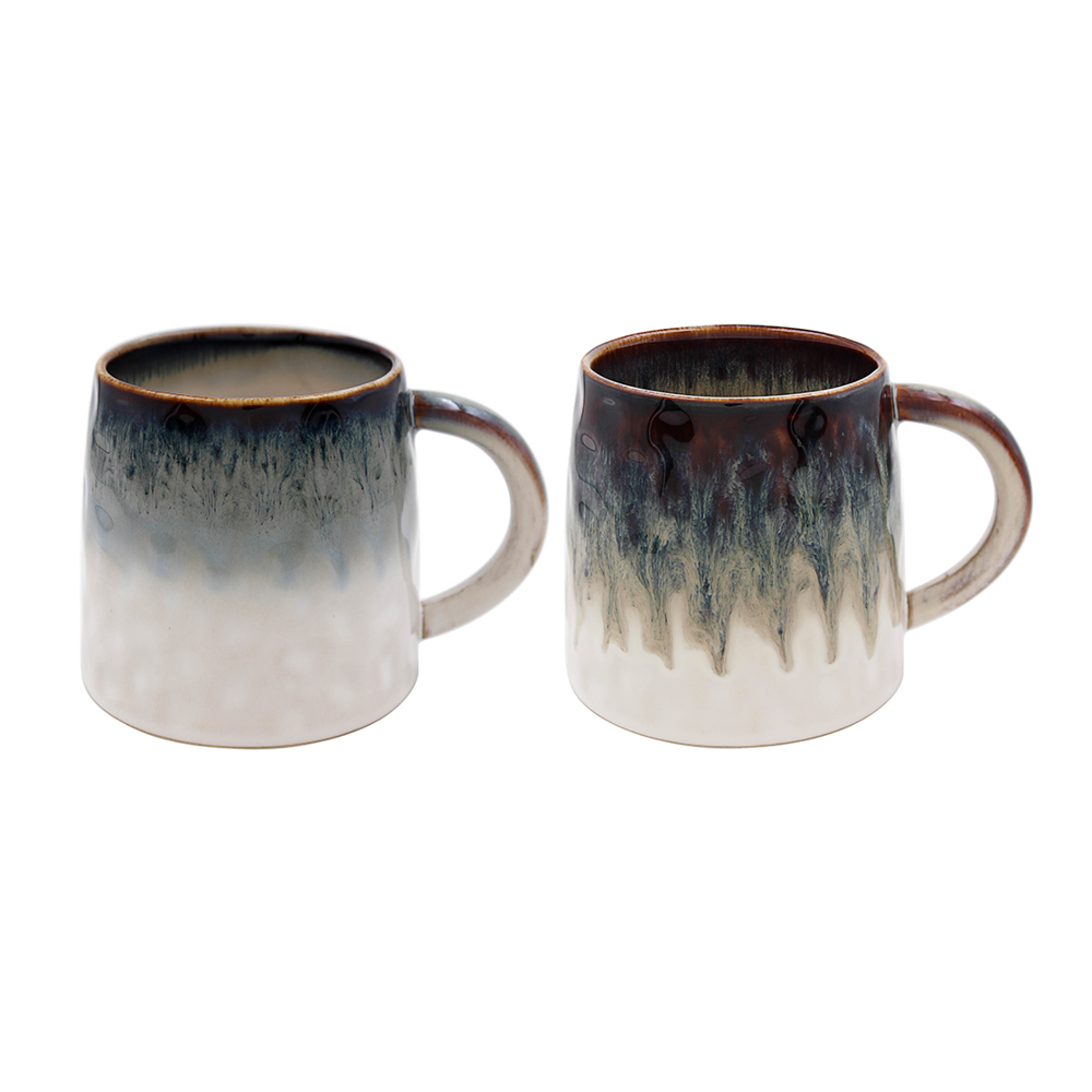 Lesser & Pavey LP72596 Reactive Glaze Mugs - Set of 2 Mugs LESSER & PAVEY Brand_Lesser and Pavey CarlR Dining & Tableware Feb24 Google Product Kitchen & Dining Lesser & Pavey mug mugs Mugs Cups & Saucers Product Type_Mug Sets