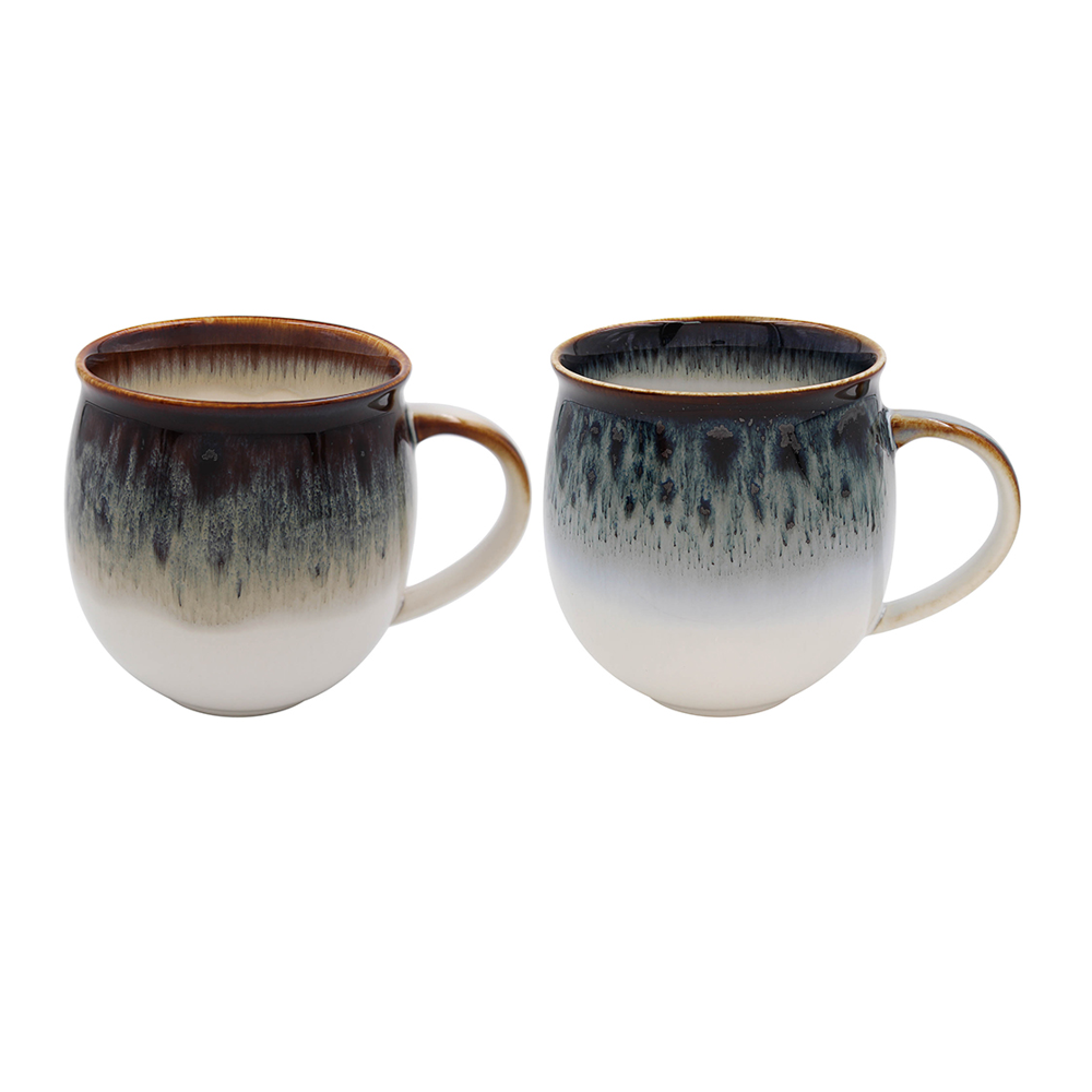 Lesser & Pavey LP72591 Reactive Glaze Mugs - Set of 2 Mugs LESSER & PAVEY Brand_Lesser and Pavey CarlR Dining & Tableware Feb24 Google Product Kitchen & Dining Lesser & Pavey mug mugs Mugs Cups & Saucers Product Type_Mug Sets