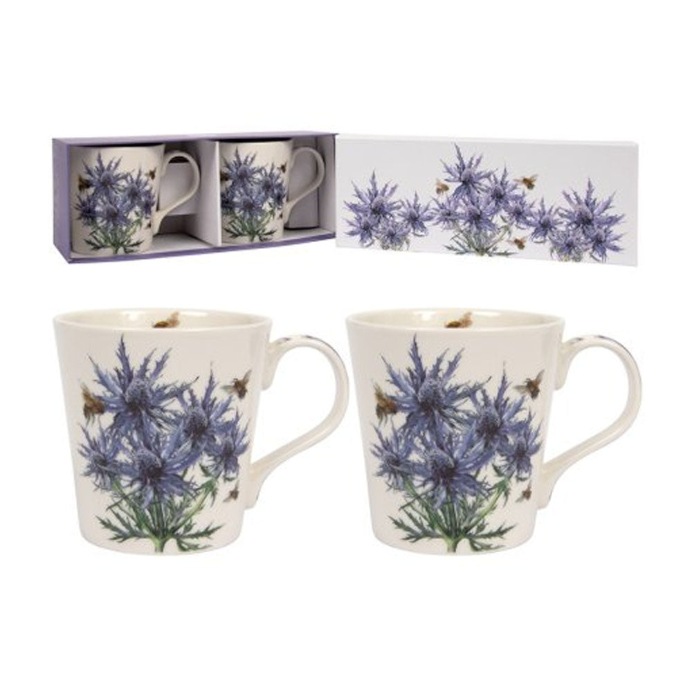 Lesser and Pavey Bee-Tanical Thistle Mug Set of 2 - LP34219 Mug Sets Lesser & Pavey Ltd autumnal charm Brand_Lesser and Pavey CarlR Collections_Mugs Cups and Saucers Dining & Tableware Drink Drinkware Kitchen & Dining Lesser & Pavey Mugs Mugs Cups & Saucers Product Type_Mug Sets sep25 Tableware