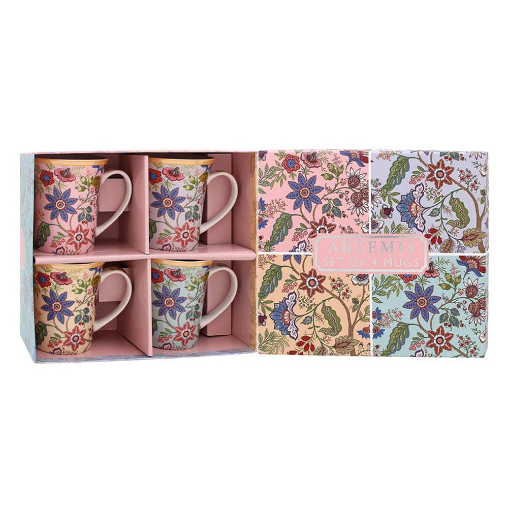 Lesser & Pavey Lustre Artemis Mug Set of 4 - LP96262 Mugs Lesser & Pavey Ltd autumnal charm Brand_Lesser and Pavey CarlR Collections_Mugs Cups and Saucers Dining & Tableware Drink Drinkware Lesser & Pavey Mugs Mugs Cups & Saucers sep25 Tableware