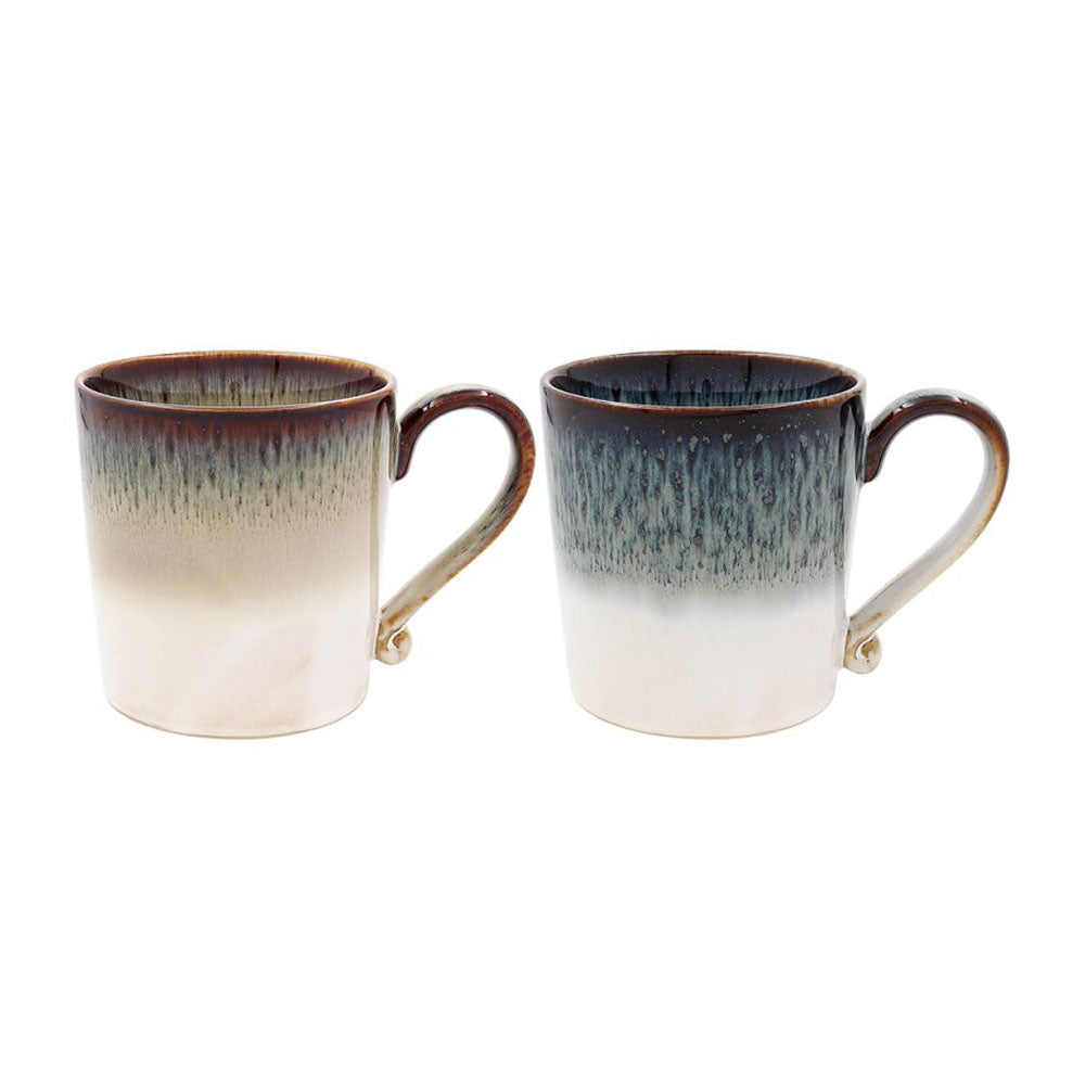 Lesser & Pavey Reactive Glaze Set of 2 Mugs - LP73594 Mugs Lesser & Pavey Ltd autumnal charm Brand_Lesser and Pavey CarlR Collections_Mugs Cups and Saucers Dining & Tableware Drink Drinkware Kitchen & Dining Lesser & Pavey Mugs Mugs Cups & Saucers sep25