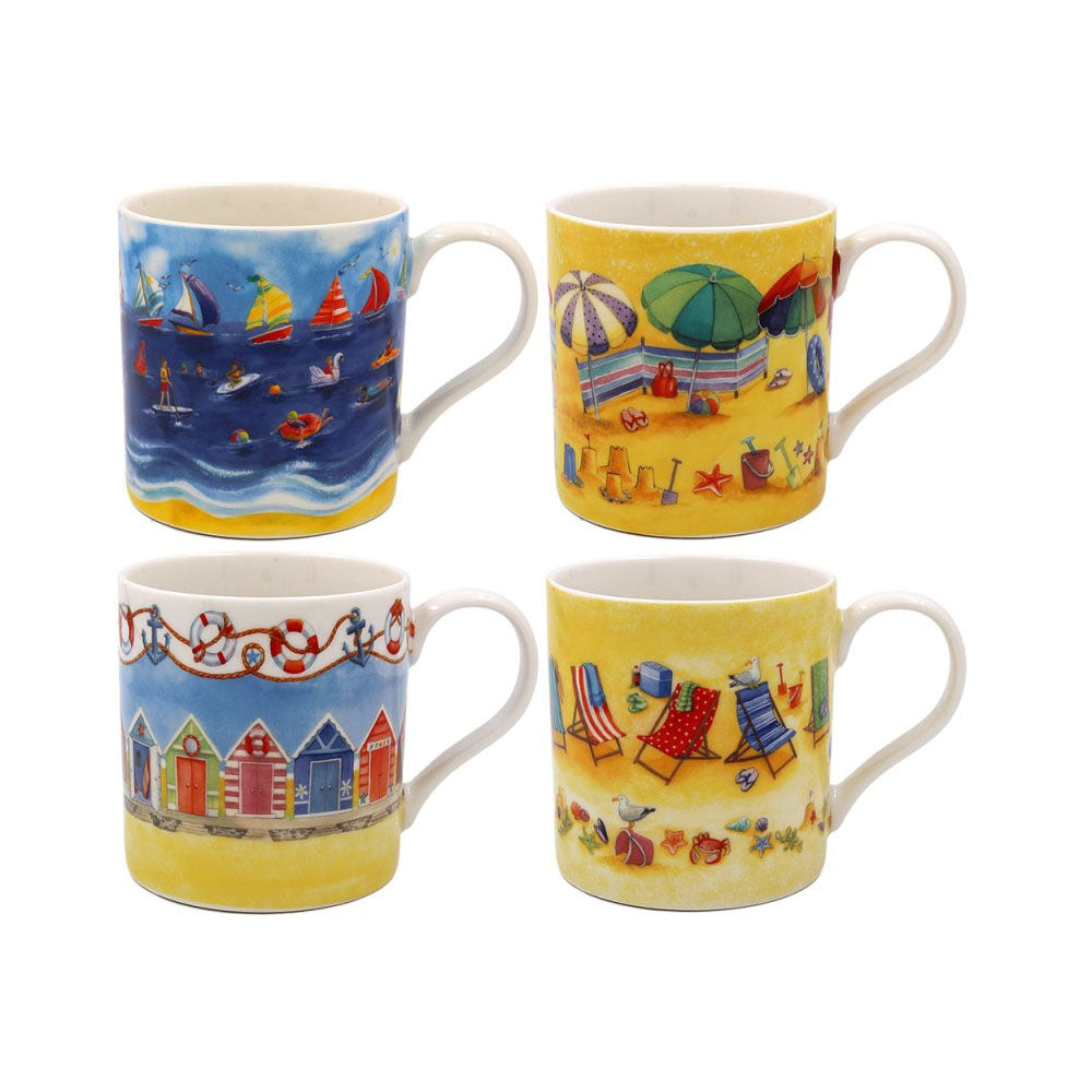 Lesser and Pavey Beach Mug – Assorted Designs - LP96472 Single Mug Lesser & Pavey Ltd Brand_Lesser and Pavey CarlR Collections_Mugs Cups and Saucers Dining & Tableware Giftware Kitchen & Dining Lesser & Pavey mug Mugs Mugs Cups & Saucers Product Type_Single Mugs sep25