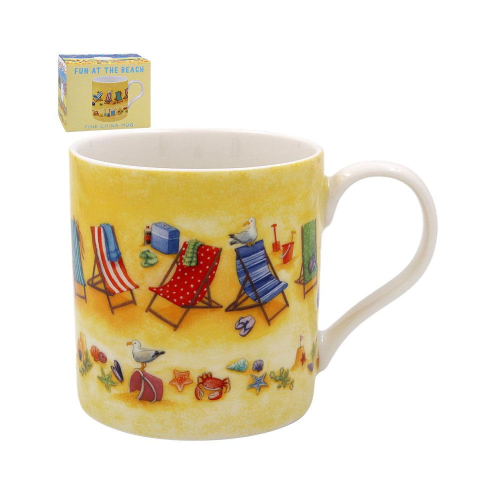 Lesser and Pavey Beach Mug – Assorted Designs - LP96472 Single Mug Lesser & Pavey Ltd Brand_Lesser and Pavey CarlR Collections_Mugs Cups and Saucers Dining & Tableware Giftware Kitchen & Dining Lesser & Pavey mug Mugs Mugs Cups & Saucers Product Type_Single Mugs sep25