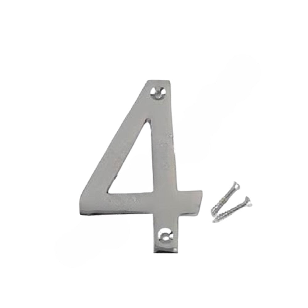 Merriway M5959 Numeral Chromed Brass No. 4 75mm Signs / Numbers Merriway Brand_Merriway Brass Chrome Chrome finish Chromed Collections_Signs / Numbers Feb25 Merriway Product Type_Signs / Numbers RobC