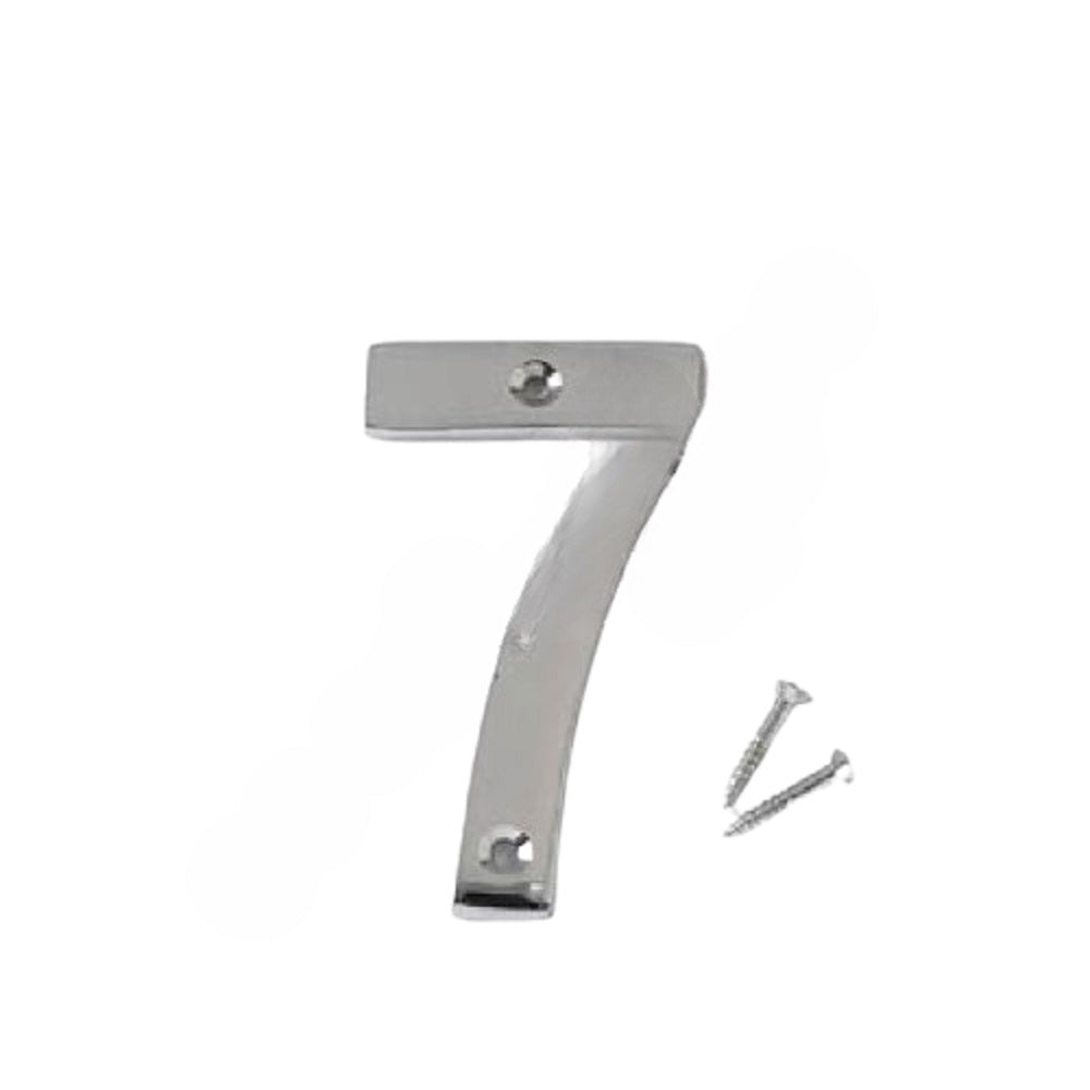 Merriway M5962 Numeral Chromed Brass No. 7 75mm Signs / Numbers Merriway Brand_Merriway Brass Chrome Chrome finish Chromed Collections_Signs / Numbers Feb25 Merriway Product Type_Signs / Numbers RobC