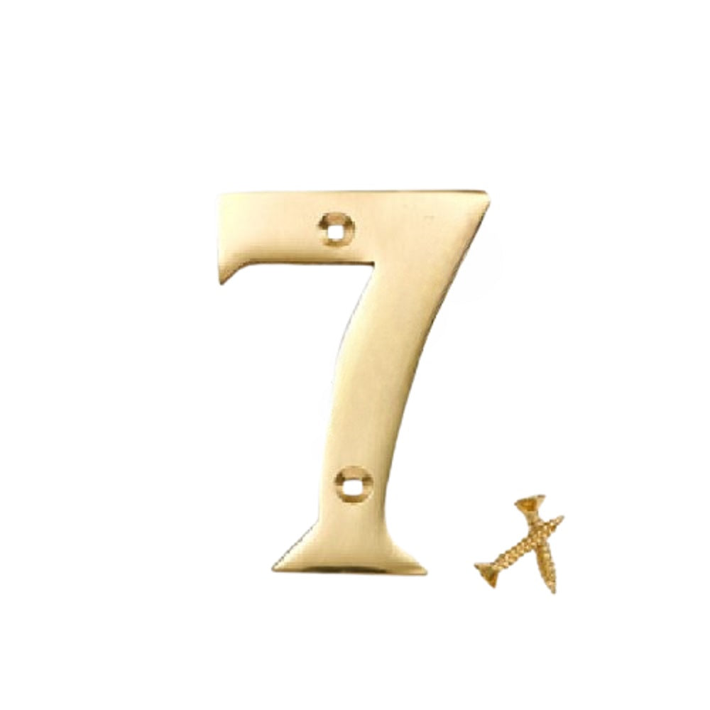 Merriway M5351 Numeral Polished Brass No. 7 75mm Signs / Numbers Merriway Brand_Merriway Brass Collections_Signs / Numbers Feb25 Merriway Product Type_Signs / Numbers RobC