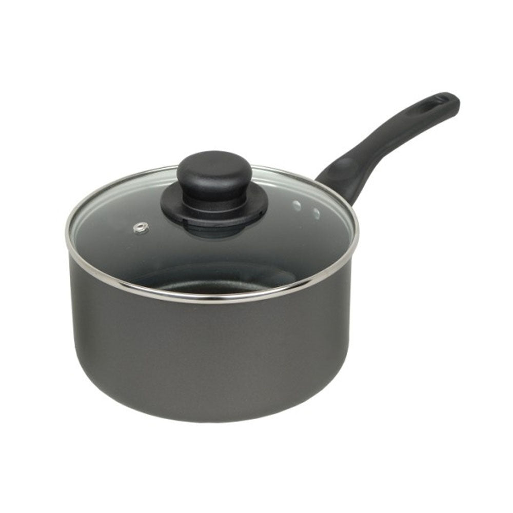 Non-Stick Saucepan & Lid 20cm - 021 Sauce Pan MTK Housewares Ltd CarlR Collections_Saucepans / Casseroles Collections_Saucepans and Caseroles Kitchenware Oct25 Product Type_Saucepans Saucepan Saucepans Saucepans & casseroles