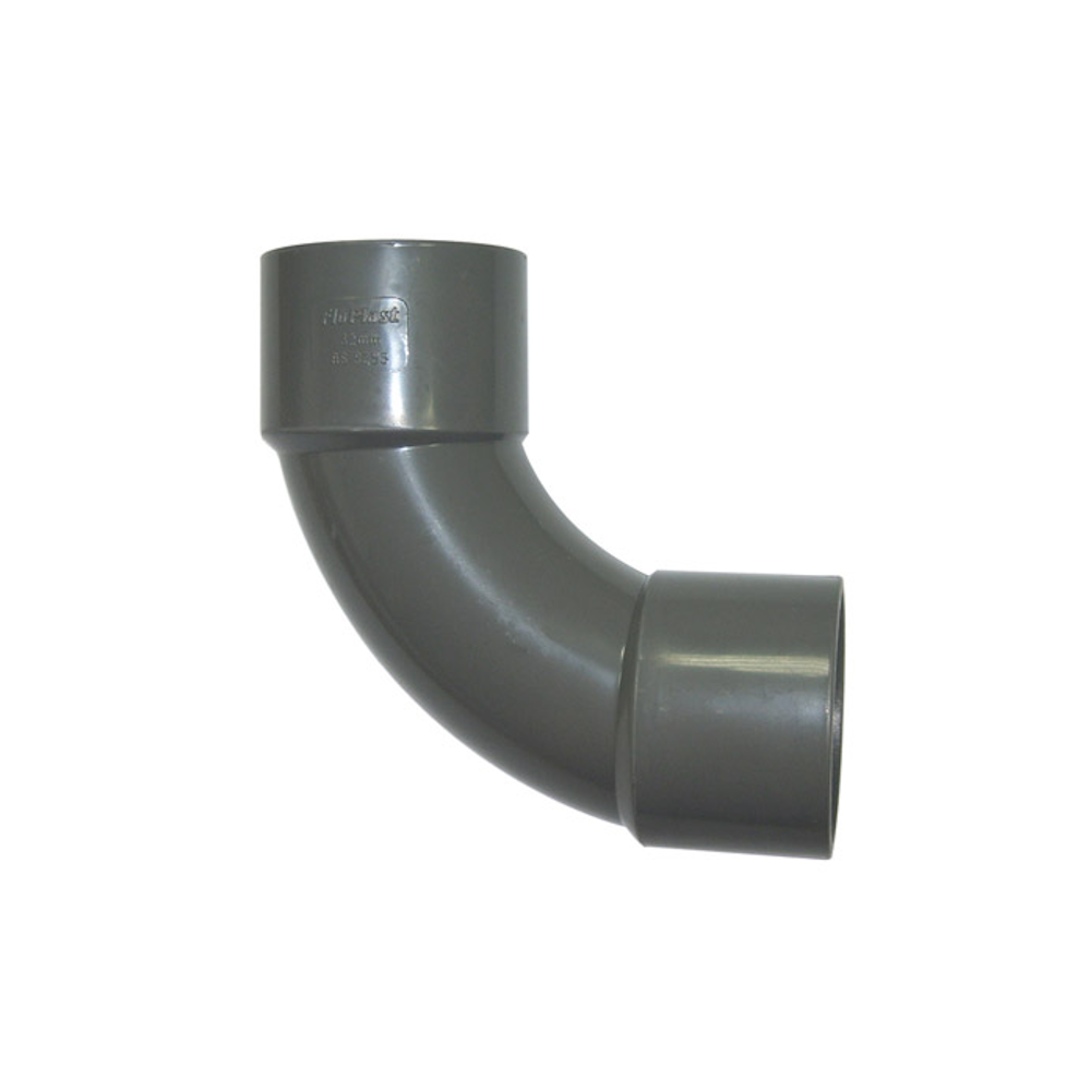Floplast ABS Solvent Weld 92.5 Degree Bend 40mm Grey