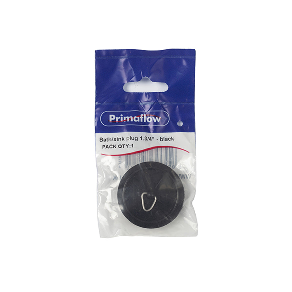 Bath Plug – Black 1¾" - 90009813 Plugs / Strainers Primaflow Ltd (NMBS) aug25 Bath Bathroom Bath Plug CarlR Kitchen Sink Plug Product Type_Plugs / Strainers