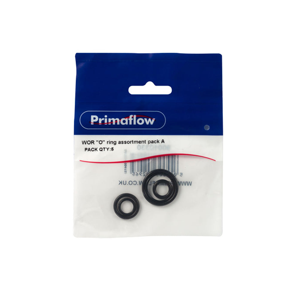PrimaPack "O" Ring Assortment Pack – Pack of 5 - 90010330 Plumbing Primaflow Ltd (NMBS) aug25 CarlR Collections_Plumbing Fittings Plumbing Plumbing Fittings Primaflow