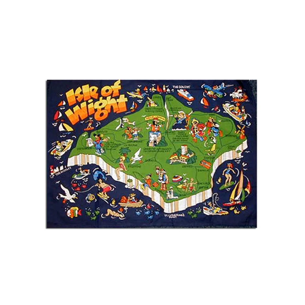 IOW Fun Tea Towel - T020 Hand / Tea Towels W J Nigh & Sons Ltd aug25 Brand_W J Nigh CarlR Giftware Isle Of Wight Kitchen Product Type_Hand / Tea Towels Product Type_Isle Of Wight Giftware Tea Towel W J Nighs