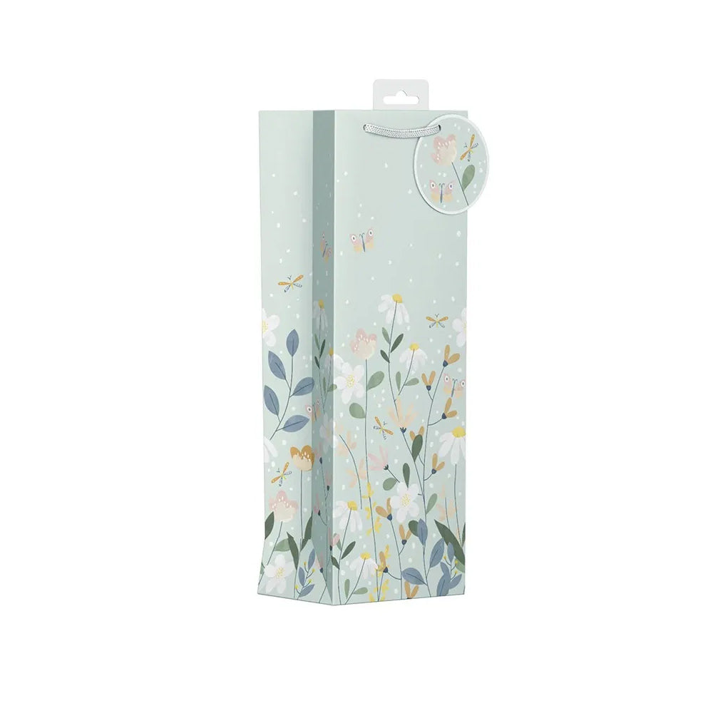 Delicate Flowers Bottle Bag - 6M555 Giftware W J Nigh & Sons Ltd aug25 Brand_W J Nigh CarlR Collections_Giftware Giftware Product Type_Giftware W J Nighs