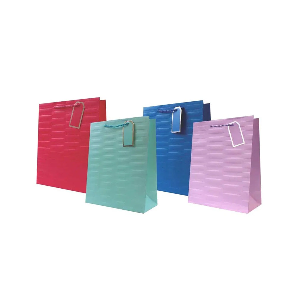 Embossed Brights Large Gift Bag - 6M596 Giftware W J Nigh & Sons Ltd aug25 Brand_W J Nigh CarlR Collections_Giftware Giftware Product Type_Giftware Product Type_Giftwrap/Tags Etc. W J Nighs